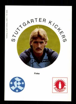 Dieter Finke Autogrammkarte Stuttgarter Kickers 1983-84 Druck Unterschrift