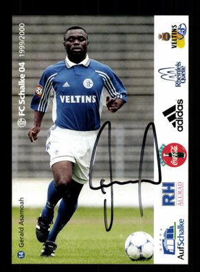 Gerald Asamoah Autogrammkarte FC Schalke 04 1999-00 Original Signiert