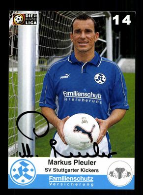Markus Pleuler Autogrammkarte Stuttgarter Kickers 2000-01 Original Signiert