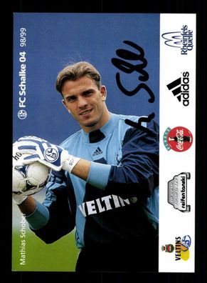 Mathias Schober Autogrammkarte FC Schalke 04 1998-99 Original Signiert