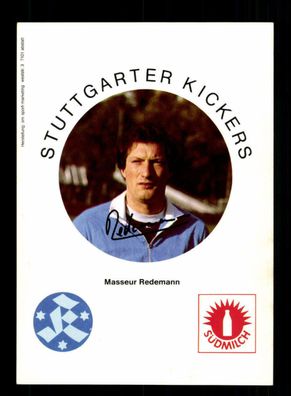 Hans Peter Redemann Autogrammkarte Stuttgarter Kickers 1983-84 Druck