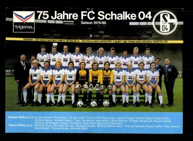 Original Mannschaftskarte FC Schalke 04 1979-80