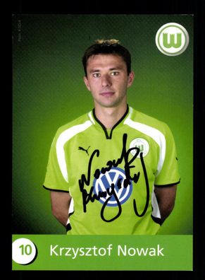 Krzysztof Nowak Autogrammkarte VfL Wolfsburg 2000-01 Original Signiert