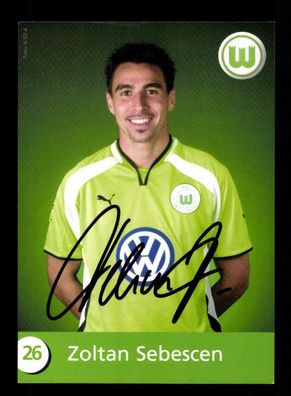 Zoltan Sebescen Autogrammkarte VfL Wolfsburg 2000-01 Original Signiert