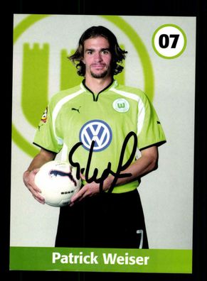 Patrick Weiser Autogrammkarte VfL Wolfsburg 2001-02 Original Signiert