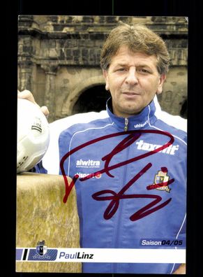 Paul Linz Autogrammkarte Eintracht Trier 2004-05 Original Signiert
