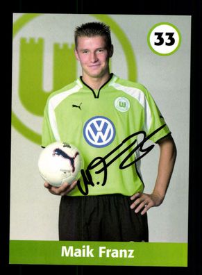 Maik Franz Autogrammkarte VfL Wolfsburg 2001-02 Original Signiert