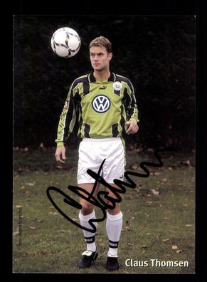 Claus Thomsen Autogrammkarte VfL Wolfsburg 1998-99 Original Signiert