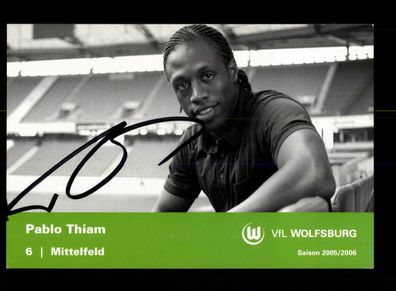 Pablo Thiam Autogrammkarte VfL Wolfsburg 2005-06 Original Signiert