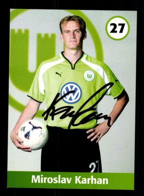 Miroslav Karhan Autogrammkarte VfL Wolfsburg 2001-02 Original Signiert