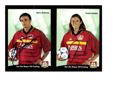Autogrammkartensatz Bayer Leverkusen 1999-00 10 Karten Original Sign(3910)