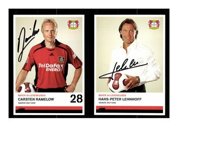 Autogrammkartensatz Bayer Leverkusen 2007-08 5 Karten Original Sign(3908)