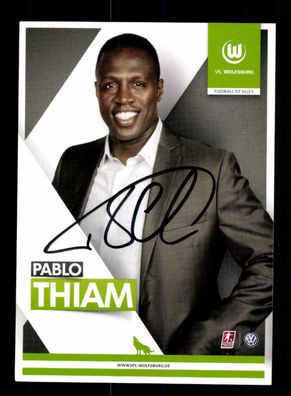 Pablo Thiam Autogrammkarte VfL Wolfsburg 2014-15 Original Signiert