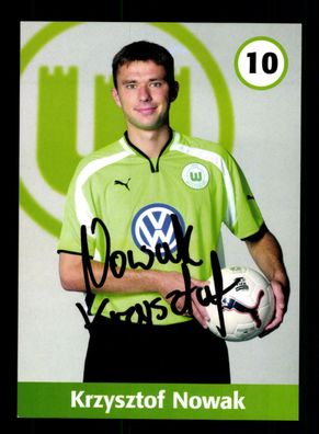 Krzysztof Nowak Autogrammkarte VfL Wolfsburg 2001-02 Original Signiert