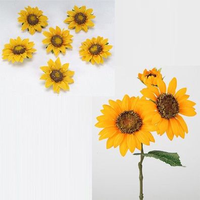 Formano Deko Sonnenblume Blume Streugut Blüte 6er Set oder mit Stiel 4er Set NEU
