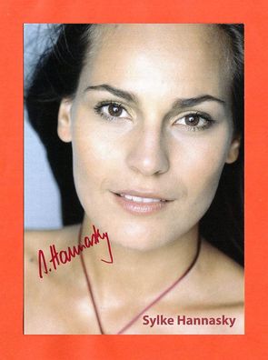 Sylke Hannasky - ( deutsche Schauspielerin ) - persönlich signierte Autogrammkarte