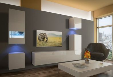 Sztokholm NX19 Möbel für Wohnzimmer Wohnwand Mediawand Schrankwand Wohnschrank