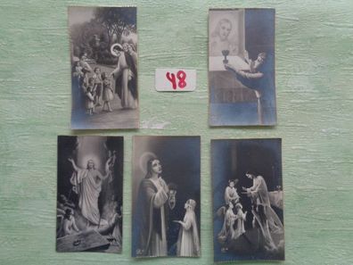 5 alte Votivbild Andachtsbild Heiligenbild "Foto"ua Valdagno Maggio 1930 1939 Italien