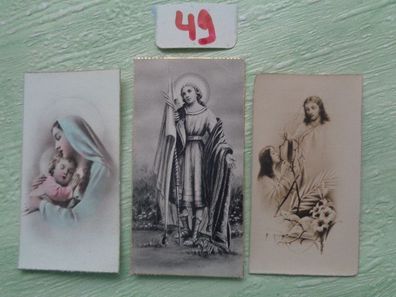 3 alte Votivbild Andachtsbild Heiligenbild wie "Foto" 1955 ?