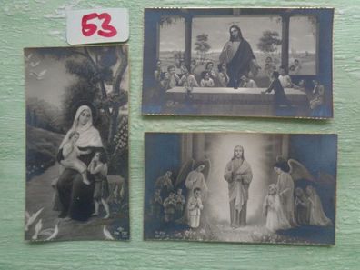 3 alte Votivbild Andachtsbild Heiligenbild "Foto" ua Valdagno Maggio 1930 Italien