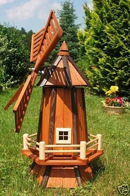 XL Premium Windmühle Windmühlen aus Holz imprägniert und kugelgelagert Garten