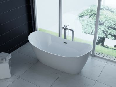 Luxus freistehende Badewanne 170 Designer Acrylwanne-Wanne mit. Ablauf Überlauf