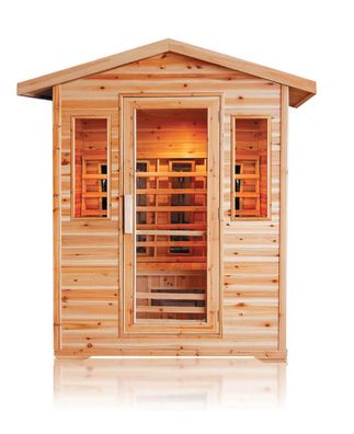 XXL Luxus LED Infrarotsauna Infrarotkabine Wärmekabine Sauna Outdoor 153x125x210cm