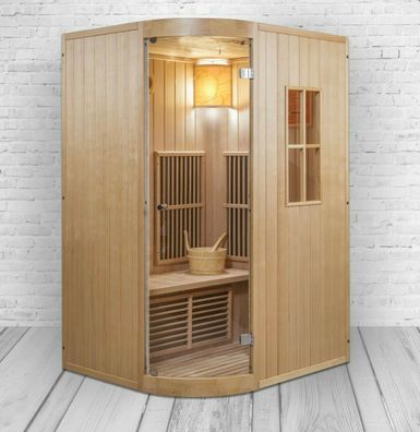 XXL Luxus Infrarotsauna + Infrarotkabine Kombi SET Sauna inkl. Saunaofen 2 Pers.