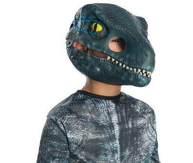 Rubies 368057 - Velociraptor Blue, bewegliche Maske, Jurassic World - Child Mask