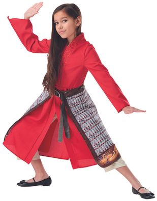 Rubies 3300828 - Mulan Deluxe LA Movie, Disney Kinder Kostüm, 5 - 10 Jahre