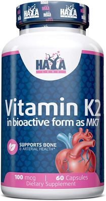 Haya Labs Vitamin K2-Mk7 60 Capsules 100 Mcg