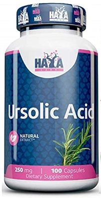 Haya Labs Ursolic Acid 100 Capsules X 250 Mg Potent Active Properties