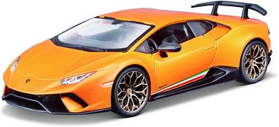 Bburago Lamborghini Huracan Performante (orange, Maßstab 1:24) Modellauto Auto