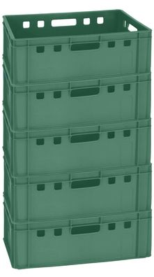5 GastlandoBox Fleischkiste Wurstkiste Transportbox E2 grün 60x40x20 cm Neu