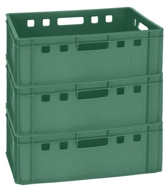 5 Stück E2 Stapelbox Gemüsekiste Vorratsbox Lagerbox lebensmittelecht grau NEU 