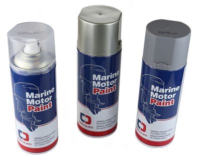 Lack Set Metallic grau für Aussenborder Honda Marine bis 2012 inkl. Primer + Klarlack