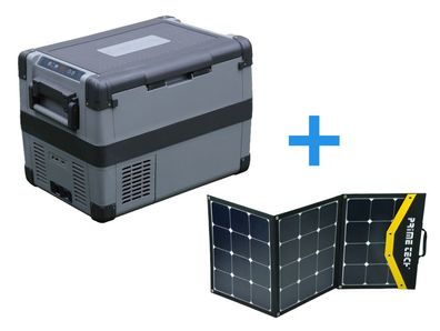 Kompressor-Kühlbox Pro-Line bis -22&deg; C, 12/24 V (50 l) + Solarpanel