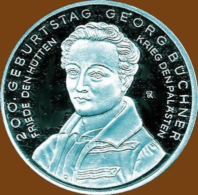 10 Euro Münze 2013 -- 200. Geburtstag Georg Büchner stgl.