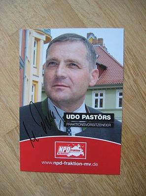 NPD Bundesvorsitzender Udo Pastörs - handsigniertes Autogramm!!!