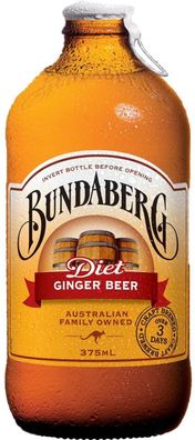 Bundaberg Diet Ginger Beer (12 x 0,375 L) das Original aus Australien
