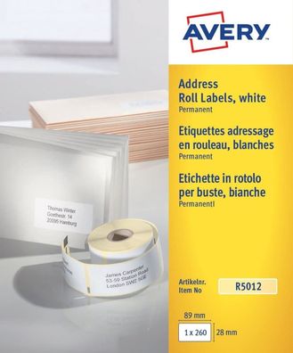 Avery Zweckform 220x ThermoEtiketten Rolle 99,1x38,1mm AdressEtiketten Brief
