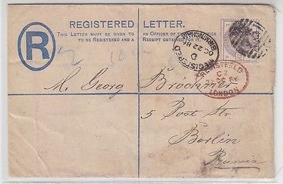 44619 Einschreibe Brief London 1886