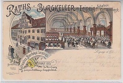 62635 Ak Lithographie Raths-Burgkeller in Leipzig 1895
