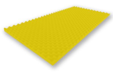 Noppen Color Schaumstoff (Gelb ca.100x200x2cm) Akustikschaumstoff Schall Dämmung