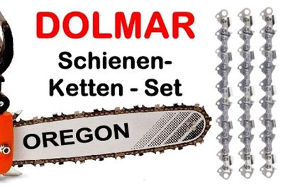 Schwert + 3 Ketten Dolmar PS 410 / 411 / 420 C + D 0.325" 38cm 1.3 Nutb Kettensäge