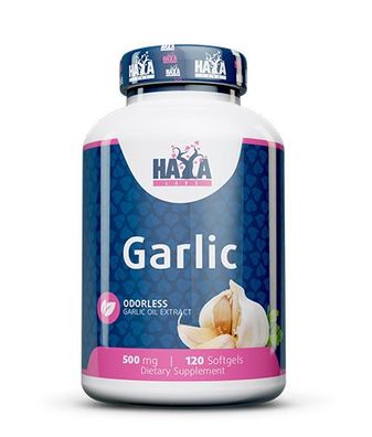Haya Labs Odorless Garlic 120 Softgels 500mg