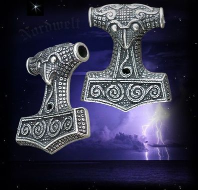 Skane Thorhammer Rabenkopf Thors-Hammer, 925er Silber