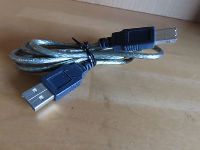 Kabel für Drucker od. Scanner USB 2.0 Anschlusskabel auf B-Stecker ca. 1,8cm