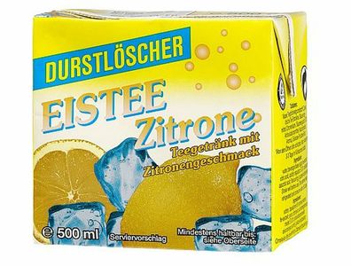 12x500 ml Durstlöscher Erfrischungsgetränk Eistee Zitrone zum Sparpreis