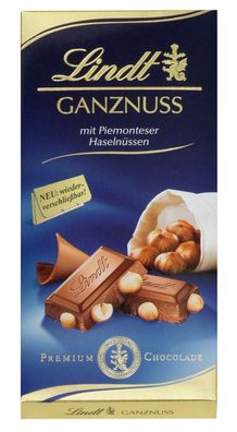 3 x 100g Lindt Ganznuss Schokolade Neuware zum Sparpreis